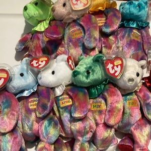 Ty Beanie Babies birthday bears